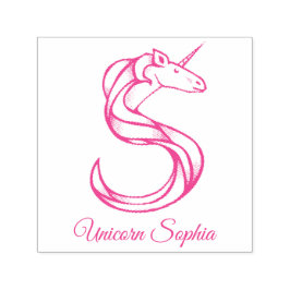 Magische Niedliche Monogram S Custom Unicorn Sophi Permastempel