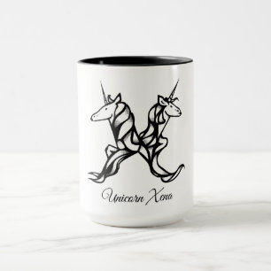 Magische Niedliche Monogramm X Einhorn Xena oder I Tasse