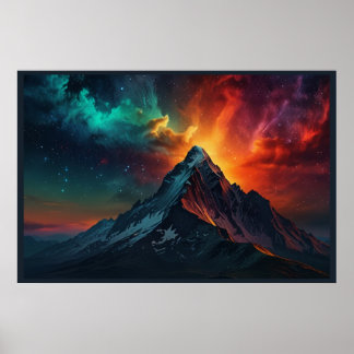 Magische Nordlichter-Landschaft Poster
