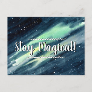 Magische Nordlichter-Postkarte bleibe Postkarte