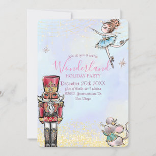 Magische Nutcracker Winter Wunderland Weihnachten Einladung