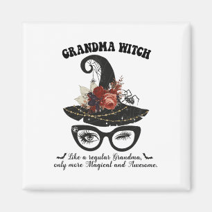 Magische Oma Hexe - Phantastisches Halloween Hexe Magnet