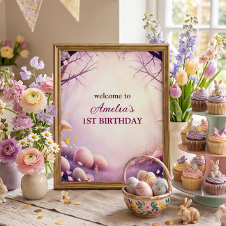Magische Ostern-Kinder-Geburtstagsbegrüßung Poster