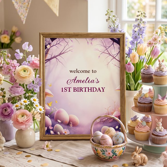 Magische Ostern-Kinder-Geburtstagsbegrüßung Poster (Von Creator hochgeladen)