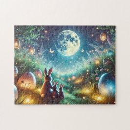 Magische Osternacht Leuchtende Eier & Hasen Puzzle