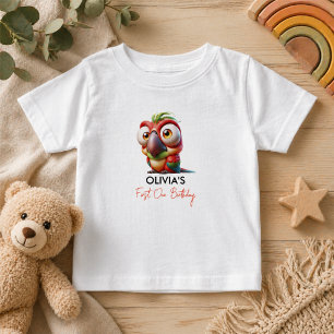 Magische Papageien-Karaturen 1. Geburtstag Baby T-shirt