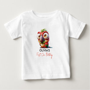 Magische Papageienkarikaturen 1. Geburtstag Baby T-shirt