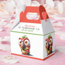 Magische Papageienkarikaturen 1. Geburtstag Geschenkschachtel