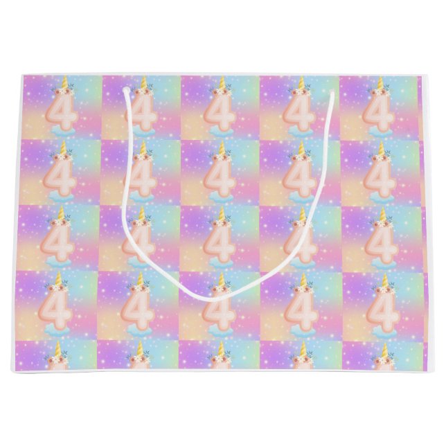 Magische Party-Zahlengeschenktasche Große Geschenktüte (Vorderseite)