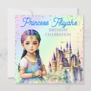 Magische Pastell-Prinzessin Fantasy-Regenbogen-Sch Einladung