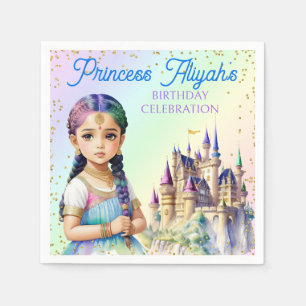 Magische Pastell-Prinzessin Fantasy-Regenbogen-Sch Serviette