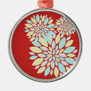 Magische Pastellfarbene Blütenblätter Ornament Aus Metall