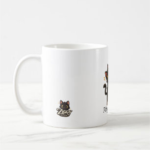 Magische Pfoten - Personalisierte schwarze Katze Z Kaffeetasse