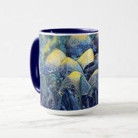 Magische Pilze-Mondlicht auf Pilzsäulen-Tasse