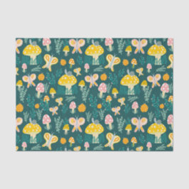 Magische Pilze Niedliche Schmetterlinge Schnecken  Seidenpapier