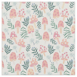 Magische Pilze Niedliches Waldmuster Stoff