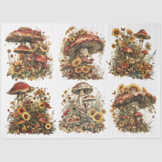 Magische Pilze Seidenpapier (Vorderseite)