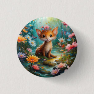 Magische Pilzschmetterlinge Button
