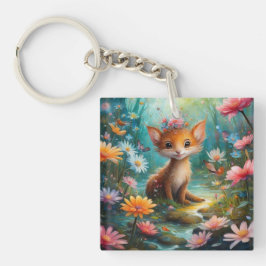 Magische Pilzschmetterlinge Schlüsselanhänger