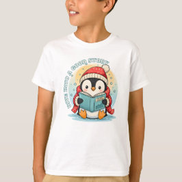 Magische Pinguin-Abenteuer-Baumwoll-T-Shirt für Ki T-Shirt