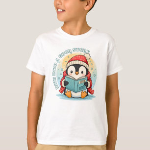 Magische Pinguin-Abenteuer-Baumwoll-T-Shirt für Ki T-Shirt