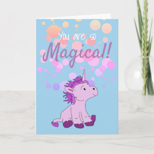 Magische PInk Unicorn Valentinstag Tageskarte Feiertagskarte