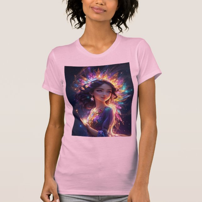 Magische Prinzessin in Tiara T - Shirt - Farbwahl (Vorderseite)