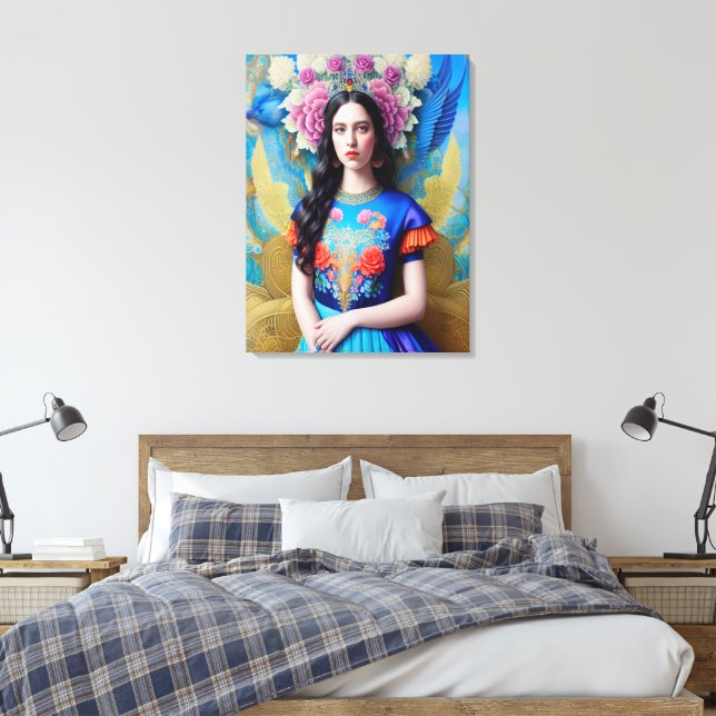 Magische Prinzessin mit herrlichem Kleid Leinwanddruck (Insitu (Schlafzimmer))