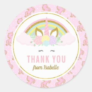 Magische Rainbow-Einhornkleber Runder Aufkleber