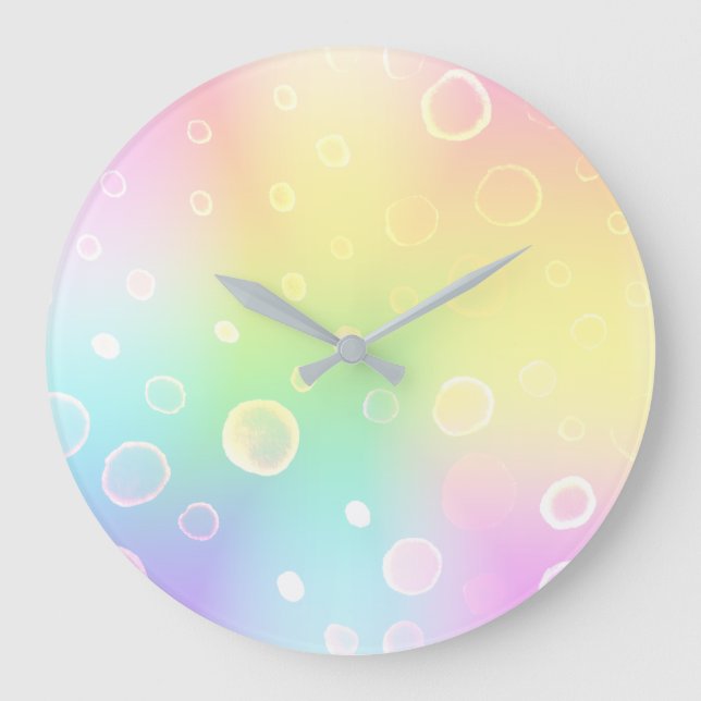 Magische Rainbow-Hochzeit Große Wanduhr (Vorderseite)