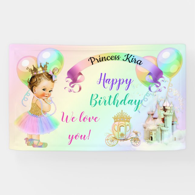 Magische Rainbow-Prinzessin-Burgbeförderung Banner (Horizontal)