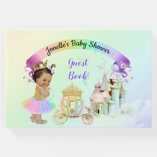 Magische Rainbow-Prinzessin-Burgbeförderung Gästebuch (Vorderseite)