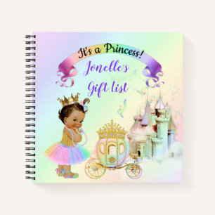 Magische Rainbow-Prinzessin-Burgbeförderung Notizbuch