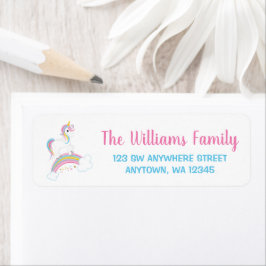 Magische Regenbogen-Einhorn-Rücksendeadresse