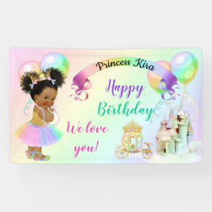 Magische Regenbogen-Prinzessin Castle Carriage Banner