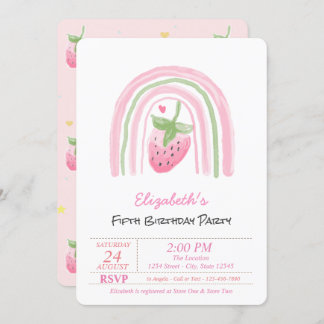 Magische Regenbogenbeere, Sterne Geburtstag Einladung