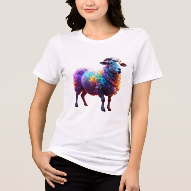 "Magische Regenbogenkunst Tri-Blend Shirt (Vorderseite)