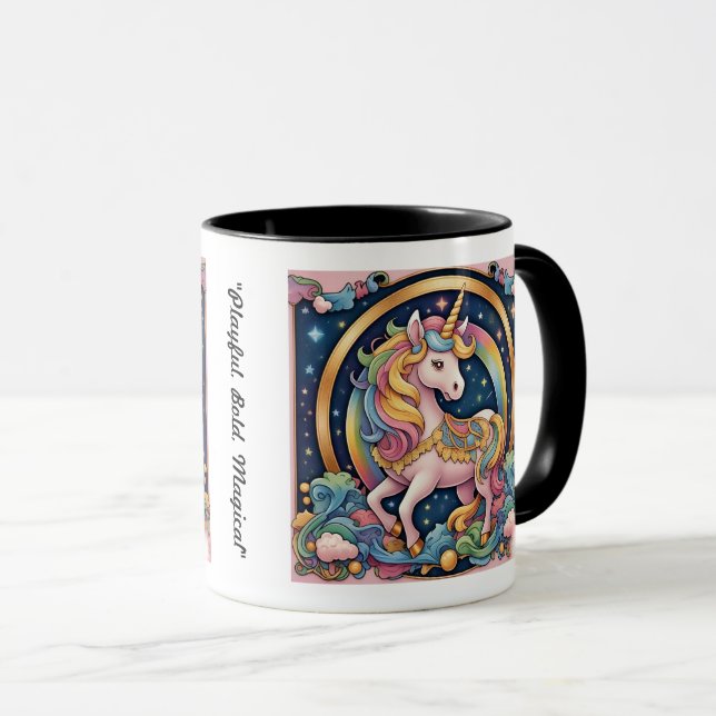 "Magische Regenbogenträume" Tasse (VorderseiteRechts)