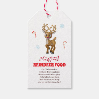 Magische Rentier-Futter-Weihnachtsgeschenkanhänger Geschenkanhänger