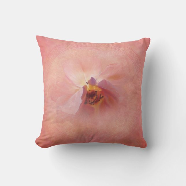 Magische rosa Blume Kissen (Vorderseite)