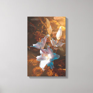 Magische rosa Lilien - Leinwanddruck