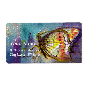 MAGISCHE SCHALTFLÄCHE IN BLAUEN GOLDEN GLITZERN