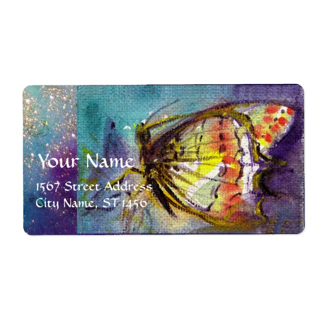 MAGISCHE SCHALTFLÄCHE IN BLAUEN GOLDEN GLITZERN (Vorne)