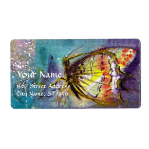 MAGISCHE SCHALTFLÄCHE IN BLAUEN GOLDEN GLITZERN