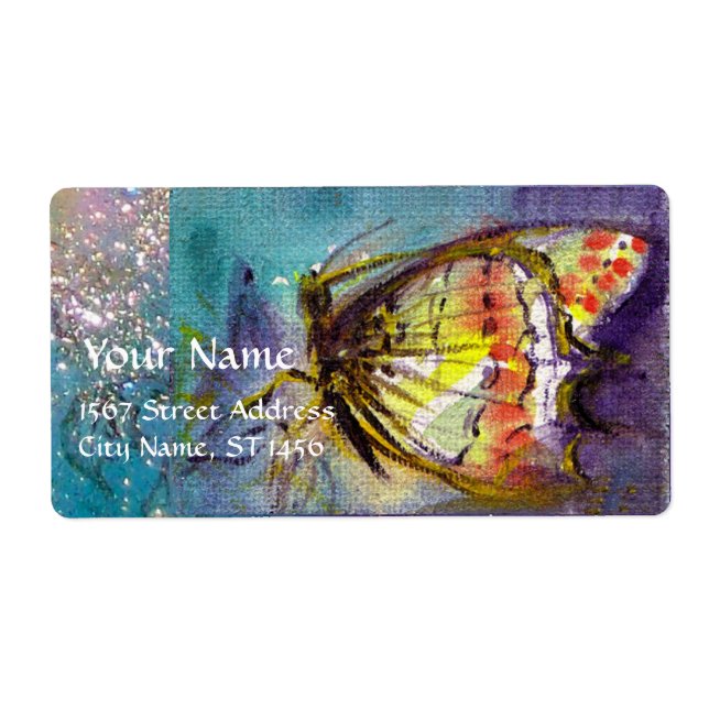 MAGISCHE SCHALTFLÄCHE IN BLAUEN GOLDEN GLITZERN (Vorne)