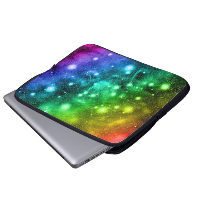 Magische Schein-Raum-Regenbogen-Laptop-Hülse Laptopschutzhülle (Vorne Knopf)