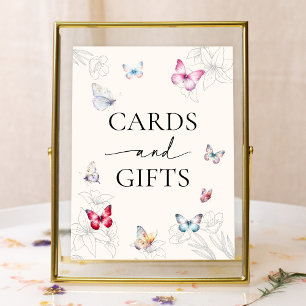 Magische Schmetterlinge Brautparty Karten und Gesc Poster
