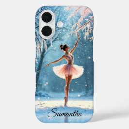 Magische Schneefall Ballerina Wintersport Kunst iPhone 16 Hülle