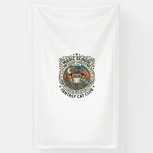 Magische Schule Fantasy-Katze Süße Kitty Gestaltun Banner