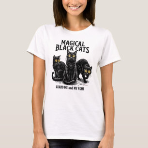 Magische schwarze Katzen T-Shirt